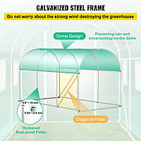 VEVOR Прогулка в туннельной теплице 3 x 2,1 x 2,1 м Переносная теплица для растений с оцинкованной стальной