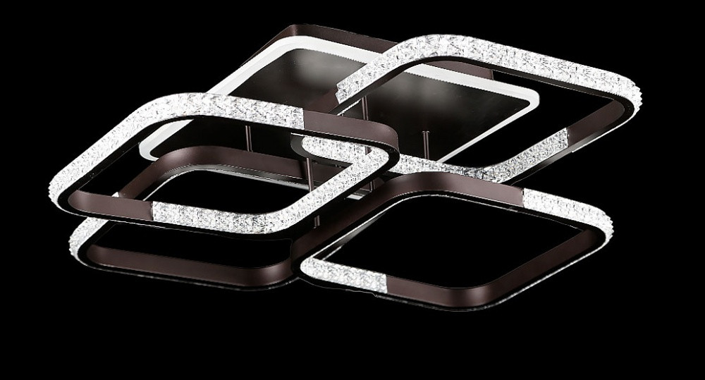 Коричнева стельова люстра LK39854/4+1BIG LED (CF), фото 1