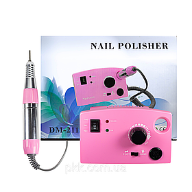 Фрезер для манікюру та педикюру Nail Polisher 36 Вт DM-211 Nobrand Рожевий (2000002715221)