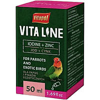 Вітаміни для птахів Vitapol Vitaline Iodine+Zink йод та цінк 50 мл (5904479042675)