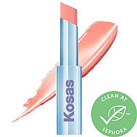 Губная помада Kosas Wet Stick Moisturizing Shiny Sheer Lipstick with Ceramides Skinny Dip cool baby pink