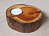 Свічник дерев'яний ручної роботи на одну чайну свічку, фото 4