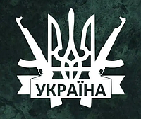 Наклейка на авто "Герб Украина Оружие" 18х20 см