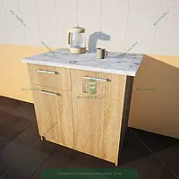 Модуль для кухни нижний 800мм со столешницей 28 мм, комплект тумба и столешница кухонные Дуб сонома