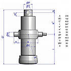 Гідроциліндр підкузовний HYVA UME 169-5-1880-K221-50-3/4"-H45-HC, хромований, фото 3