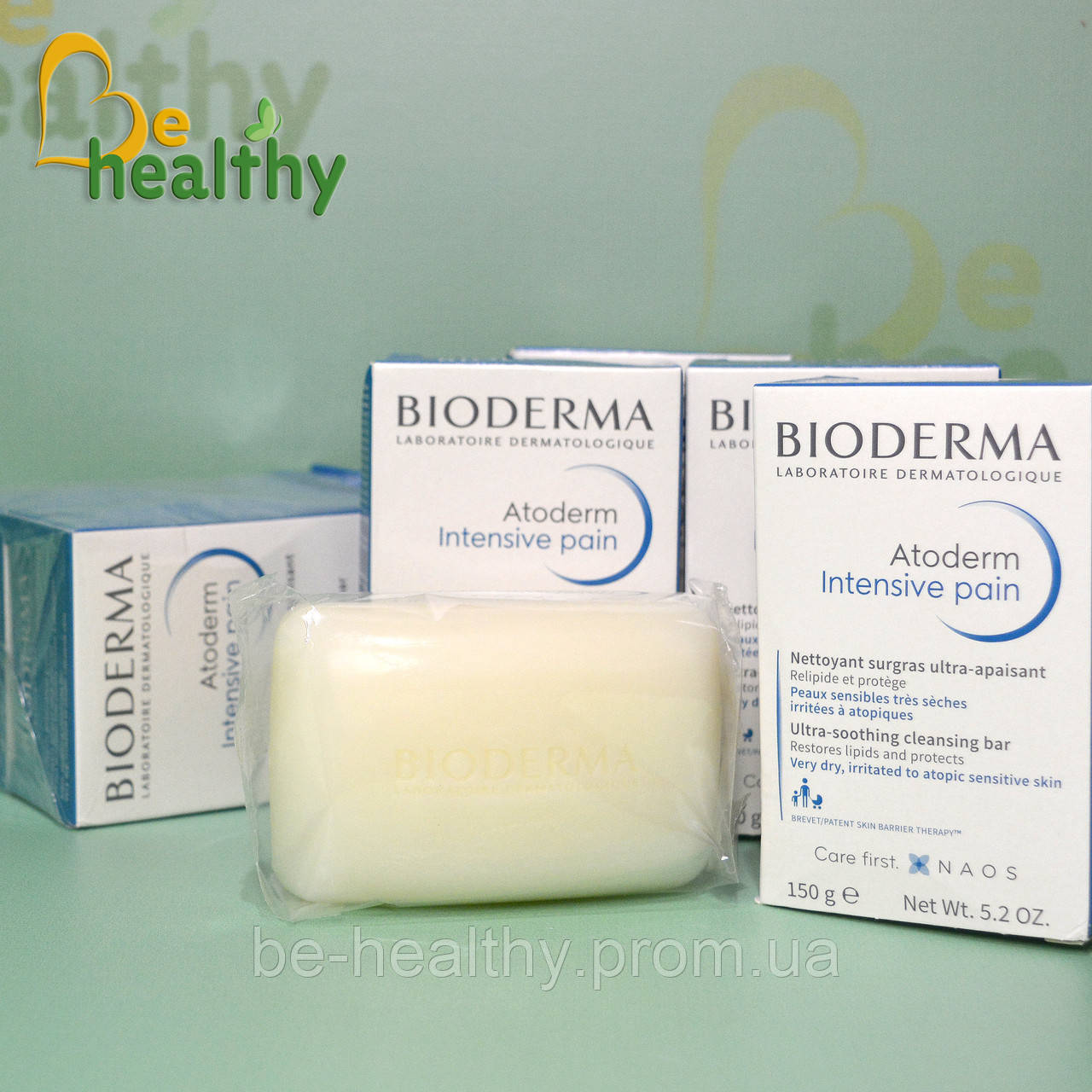 Інтенсивне мило для сухої і атопічної шкіри Біодерма Атодерм, Bioderma Atoderm Intensive Pain Nettoyant Surgras, 150 г