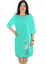 Нічна сорочка жіноча тепла 03286 Мікс котон начос