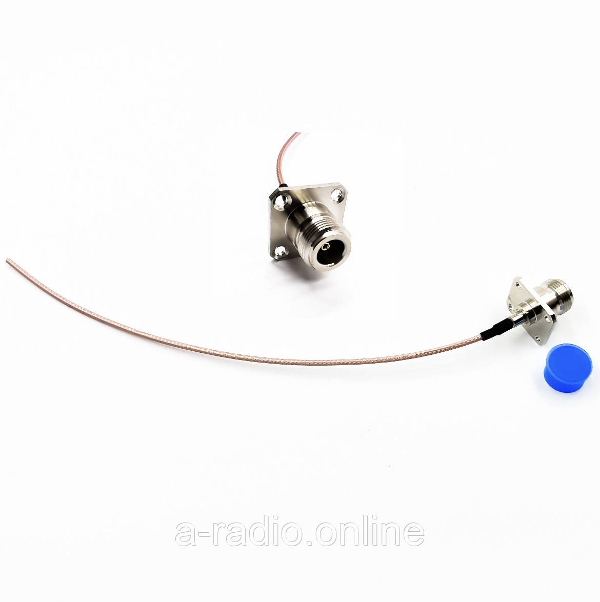 Пігтейл N-Type - Female - No connector ВЧ кабель перехідник RG316 довжина 25 см фланцевий