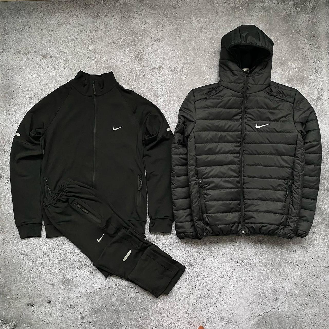 Спортивний костюм чоловічий Nike осінь-весна із дайвінгу комплект демісезонний з курткою 3в1 Туреччина. Живе фото