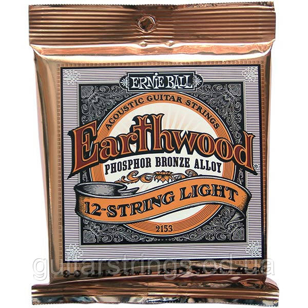 Струны Ernie Ball 2153 Earthwood Phosphor Bronze 12-String Light 9-46