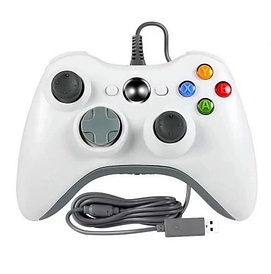 Джойстик Xbox 360 провідний геймпад для ПК (Білий)