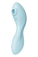 Вакуумний смарт-стимулятор із вібрацією Satisfyer Curvy Trinity 5 (Blue) (порвана упаковка!!!, фото 5