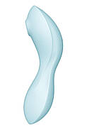Вакуумний смарт-стимулятор із вібрацією Satisfyer Curvy Trinity 5 (Blue) (порвана упаковка!!!, фото 6