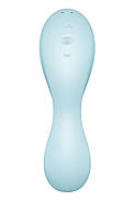 Вакуумний смарт-стимулятор із вібрацією Satisfyer Curvy Trinity 5 (Blue) (порвана упаковка!!!, фото 8