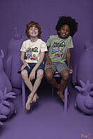 ОПТОМ Пижама шорты и футболка с машинками для мальчика 4-5 лет (110 см.) Donella 8697840566692