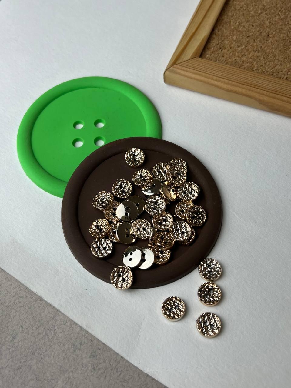 Ґудзик Голд, золото 11 мм, фото 1