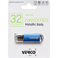 Флешка для хранения информации Verico USB 32Gb Wanderer SkyBlue 600722 Синий в упаковке 1 шт