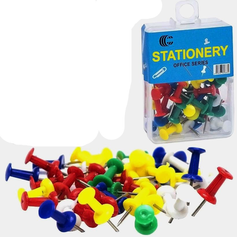 Кнопки 50шт. цвяшки кольорові у контейнері