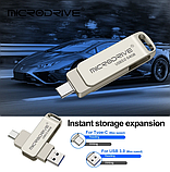 Металева USB- type-c OTG флешка MICRODRIVE 64 Gb USB 3.0 Флеш-накопичувач. Варіант №2, фото 7