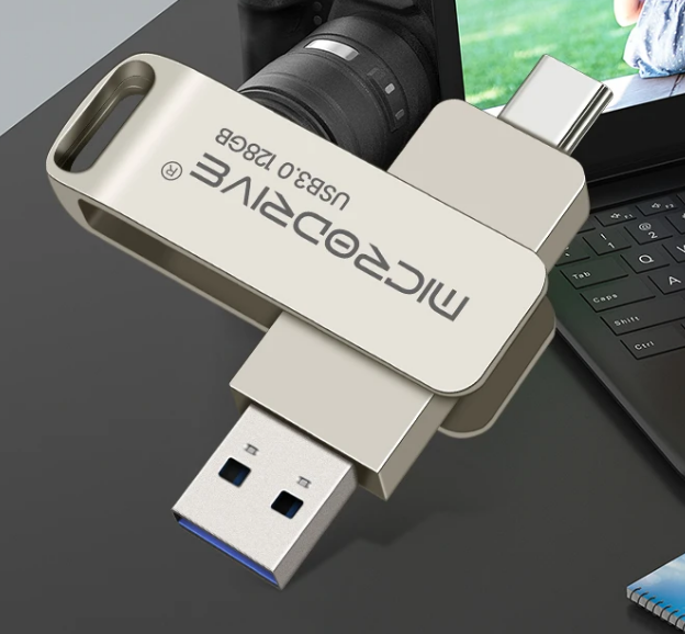 Металева USB- type-c OTG флешка MICRODRIVE 64 Gb USB 3.0 Флеш-накопичувач. Варіант №2