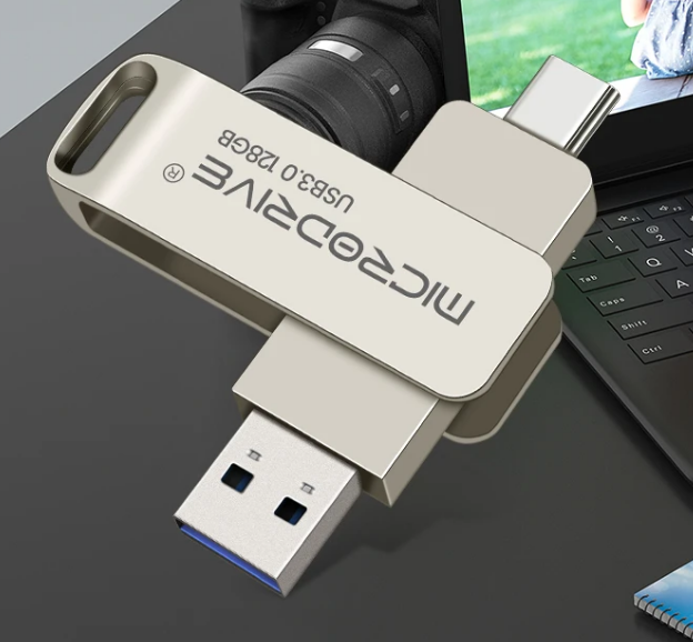 Металлическая USB - type-c OTG флешка MICRODRIVE 64 Gb USB 3.0 Флэш ...