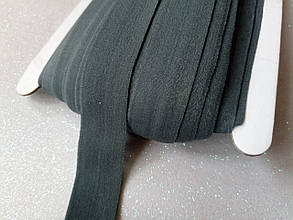 Трикотажна окантувальна бейка стрейч матова 2см сіра