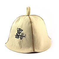 Банная шапка Luxyart "Банщик", искусственный фетр, белый (LA-303) gr