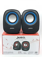 Настольные колонки 2.0 JEDEL JD-M600 USB+3.5 мм для ПК и ноутбука, Компьютерная акустическая система 2x3 Вт