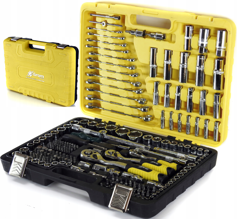 Набір інструментів накидних ключів GROM Polska CR-V, 216 в наборі, фото 1