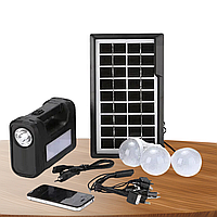 Портативный светодиодный фонарь на солнечной батарее Power Bank 8017-3 44Y21OX