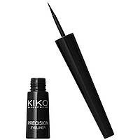 KIKO Precision Eyeliner Чорна рідка підводка для очей, 2,5 мл