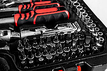 Набір інструментів з тріскачкою для автомобіля Patron P-38841, 1/2",1/4", 3/8", 216 шт в наборі, фото 5