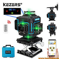 KEZERS 4D Лазерний рівень 16 ліній 4 лазери лазерний нівелір 4d 16 KL4D-03G