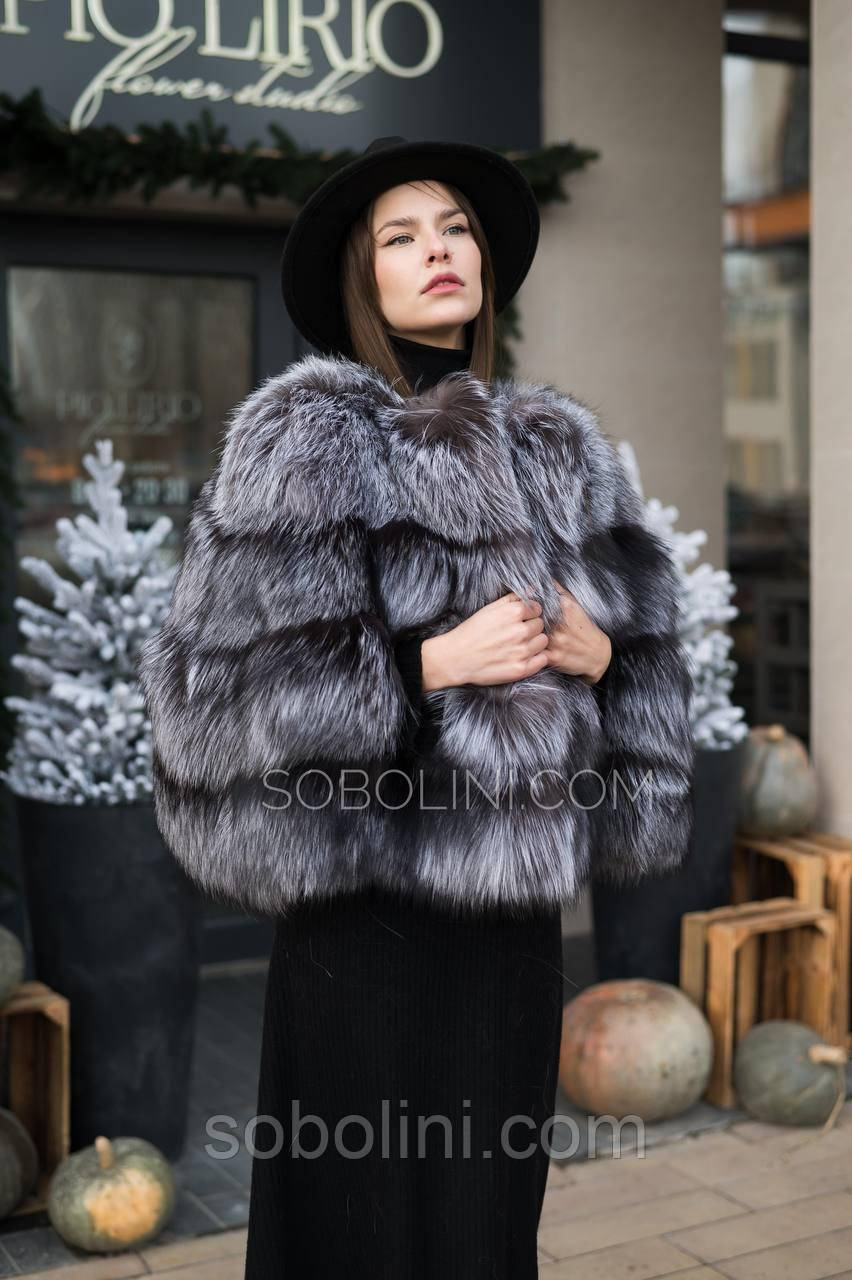 Накидка з хутра Чорнобурки, фото 1