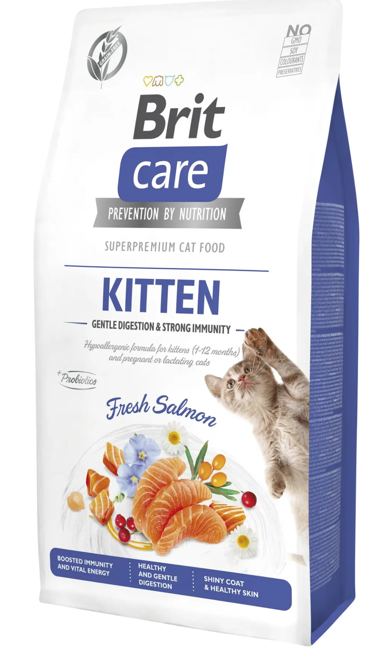 Brit Care Kitten 400 г корм для кошенят ( лосось 56%)