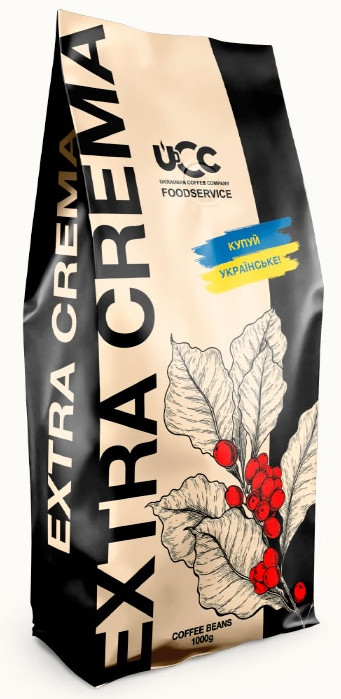 Кава в зернах UCC Extra Crema 1кг, свіже обсмажування СЕРТИФІКАТ Виробника