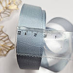 Стрічка репсова 2,5 см темно-сіра, фото 3