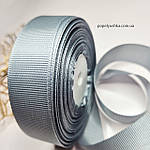 Стрічка репсова 2,5 см темно-сіра, фото 2