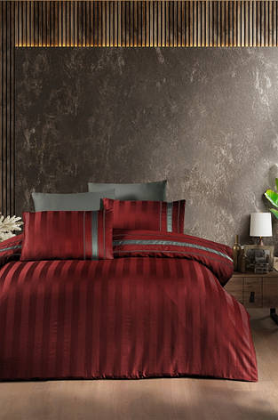 Постільна білизна First Choice Deluxe Satin Dark Series Євро - Artwel Dark Red, фото 1