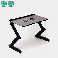 Столик для ноутбука с охлаждением Laptop Desk T8 42х26см охлаждающая подставка для ноутбука с куллерами (GA)