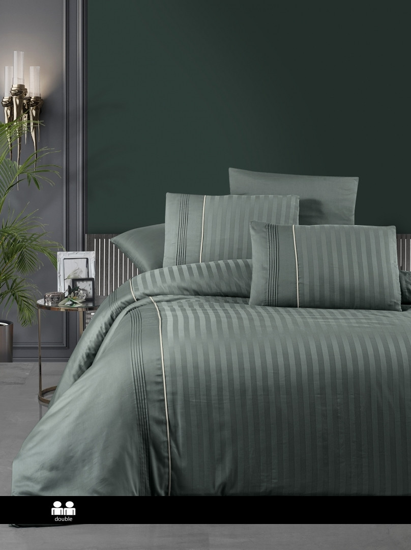 Постільна білизна First Choice Deluxe Satin Dark Series Євро - Modalife Moonmist