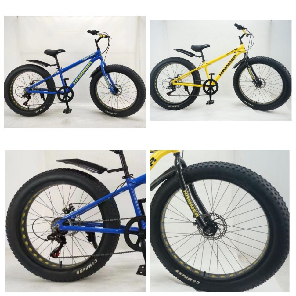 Спортивний алюмінієвий велосипед фетбайк Позашляховик Hammer-JUPITER 26" Fat Bike рама 17" синій - фото 2 - id-p2062654068