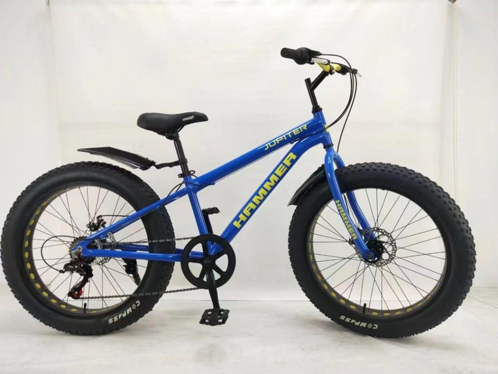 Спортивний алюмінієвий велосипед фетбайк Позашляховик Hammer-JUPITER 26" Fat Bike рама 17" синій - фото 1 - id-p2062654068