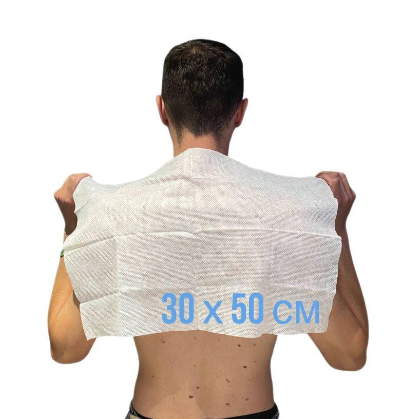 Сухий душ одноразовий МАМО КОМПАКТ з водою (рушник 30 х 50 см, мочалка, стік гель-піну, саше води), фото 1