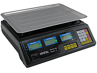 Електронні ваги торговельні з лічильником ціни Crystal CT-500 до 50 кг 44Y21OX