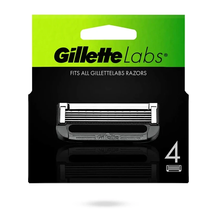 Змінні касети для гоління Gillette Labs з відлущувальною смужкою 4 шт. 02443, фото 1