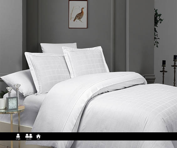 Постільна білизна First Choice Satin Deluxe Євро - Royce White, фото 1