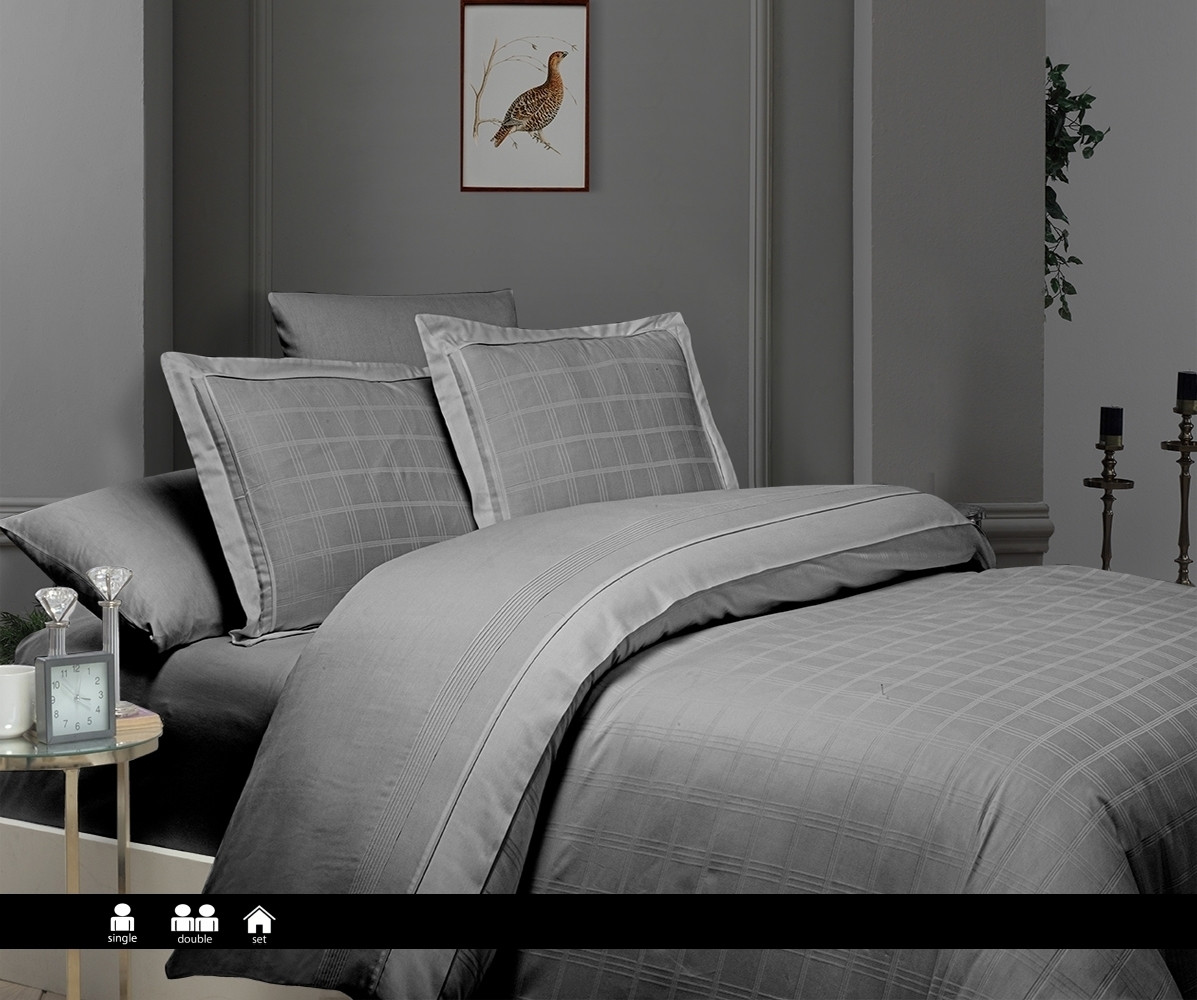 Постільна білизна First Choice Satin Deluxe Євро - Royce Grey