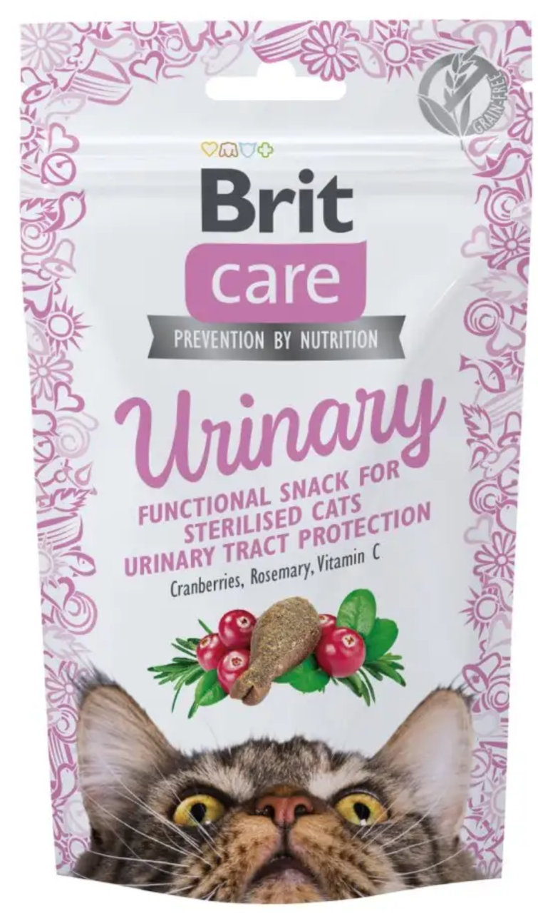 Brit Care Functional Snack Urinary 5 г лакомства для кошек (индейка, клюква и розмарин)
