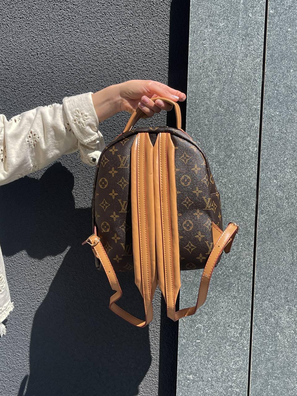 Женский рюкзак Louis Vuitton Palm Springs Backpack Brown эко кожа рюкзак ЛВ коричневый с ремешками кросс боди - фото 4 - id-p2062664128